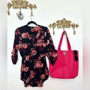 Boho floral blouse M